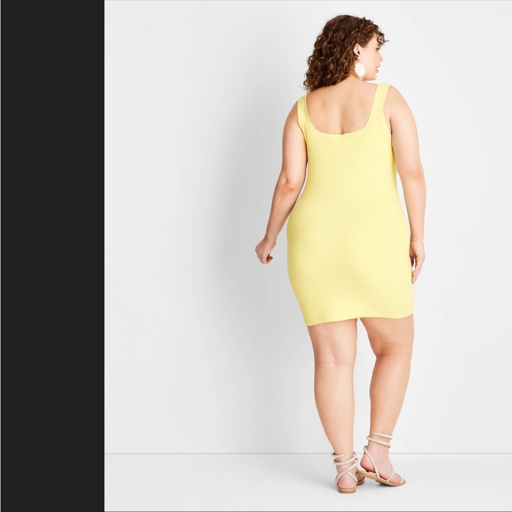 Jenee Naylor Yellow Mini Dress XXL